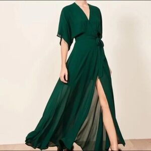 Reformation Deep Green Maxi Dress